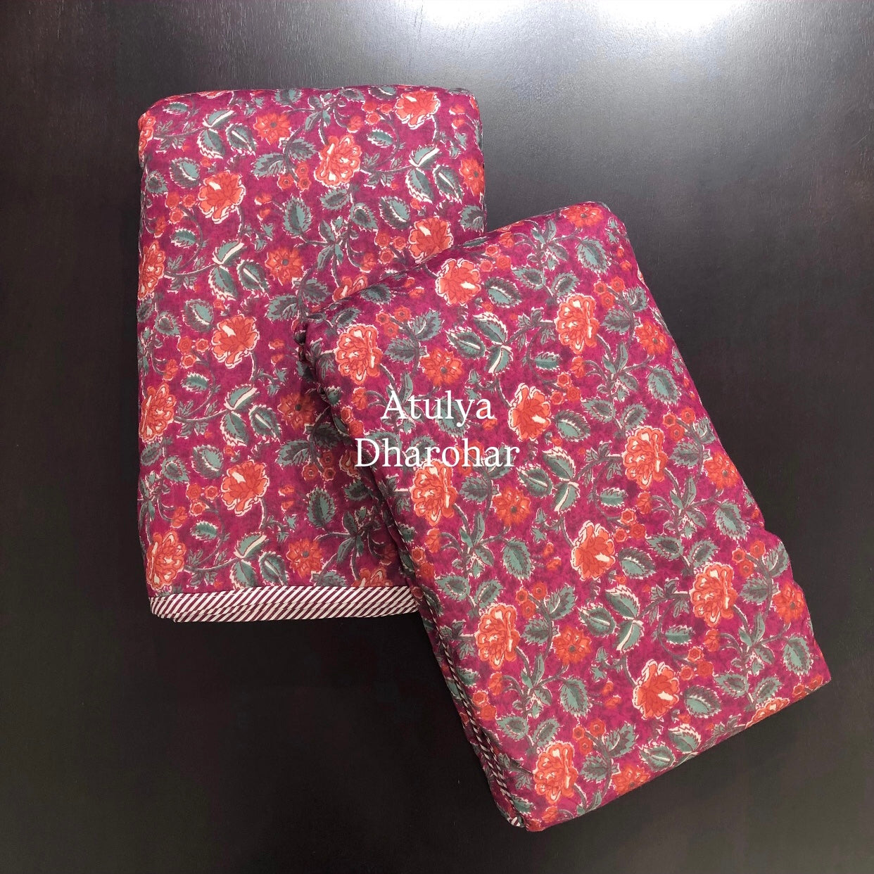 Multicolour Floral Single Mulmul Dohar Pair
