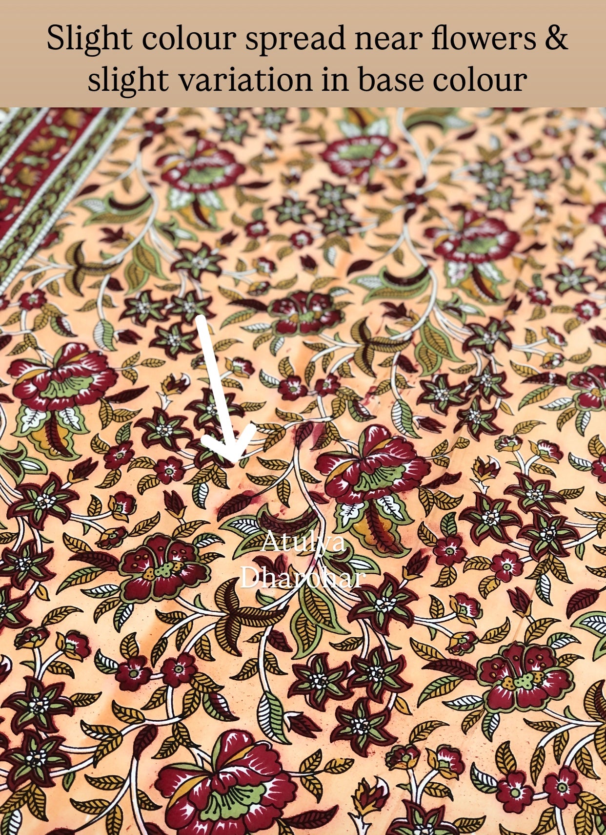 Red Floral Jaal Cotton Single Bedsheet
