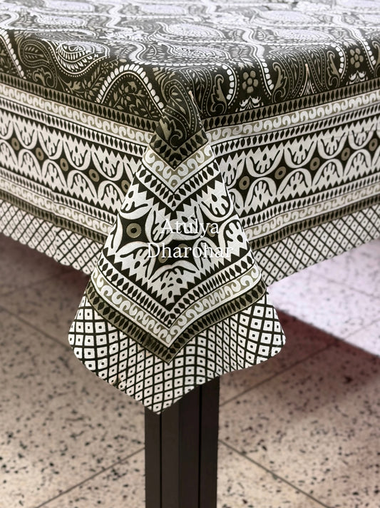 Mughal Jaal Cotton Dining Table Cover