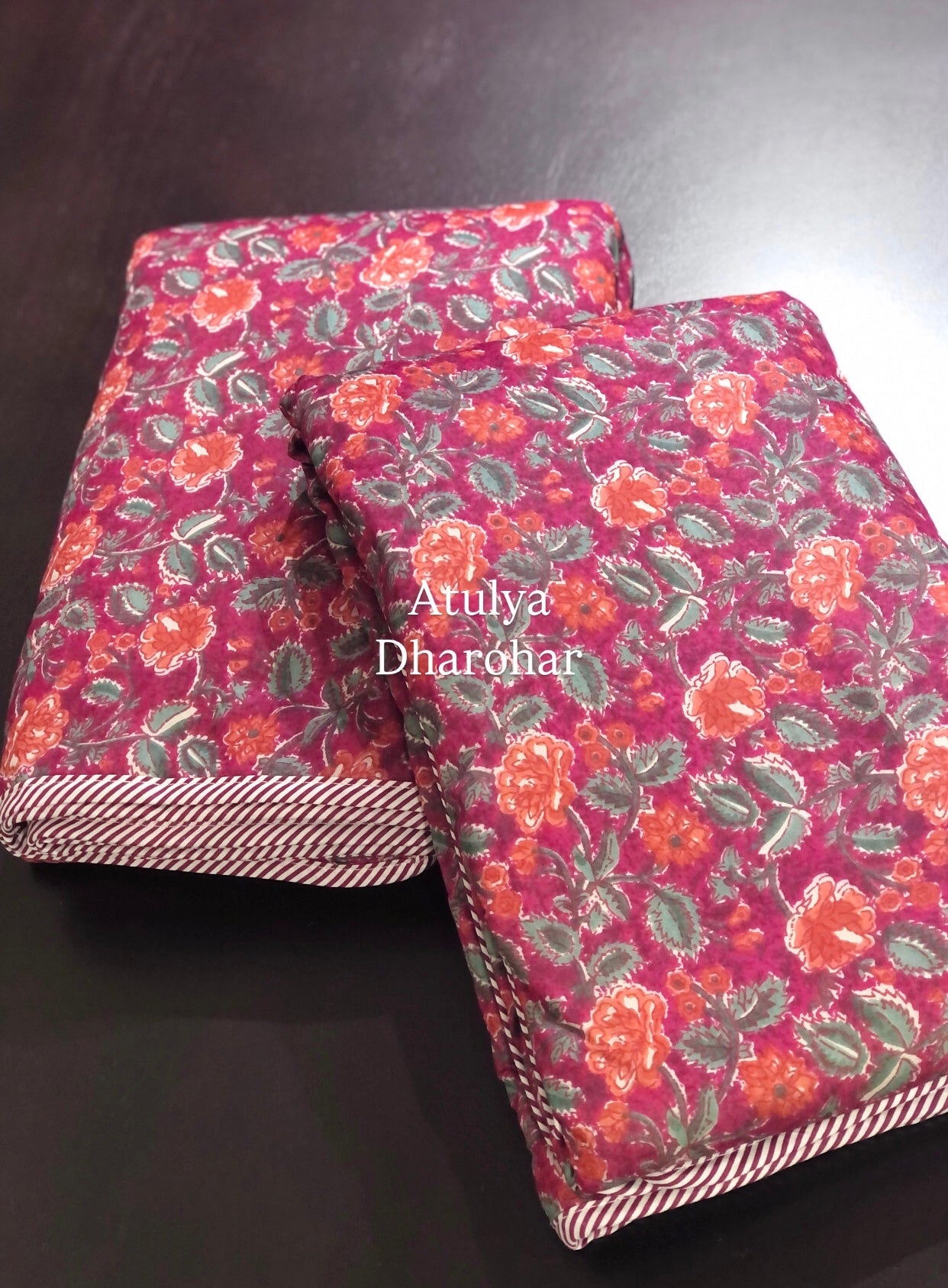 Multicolour Floral Single Mulmul Dohar Pair