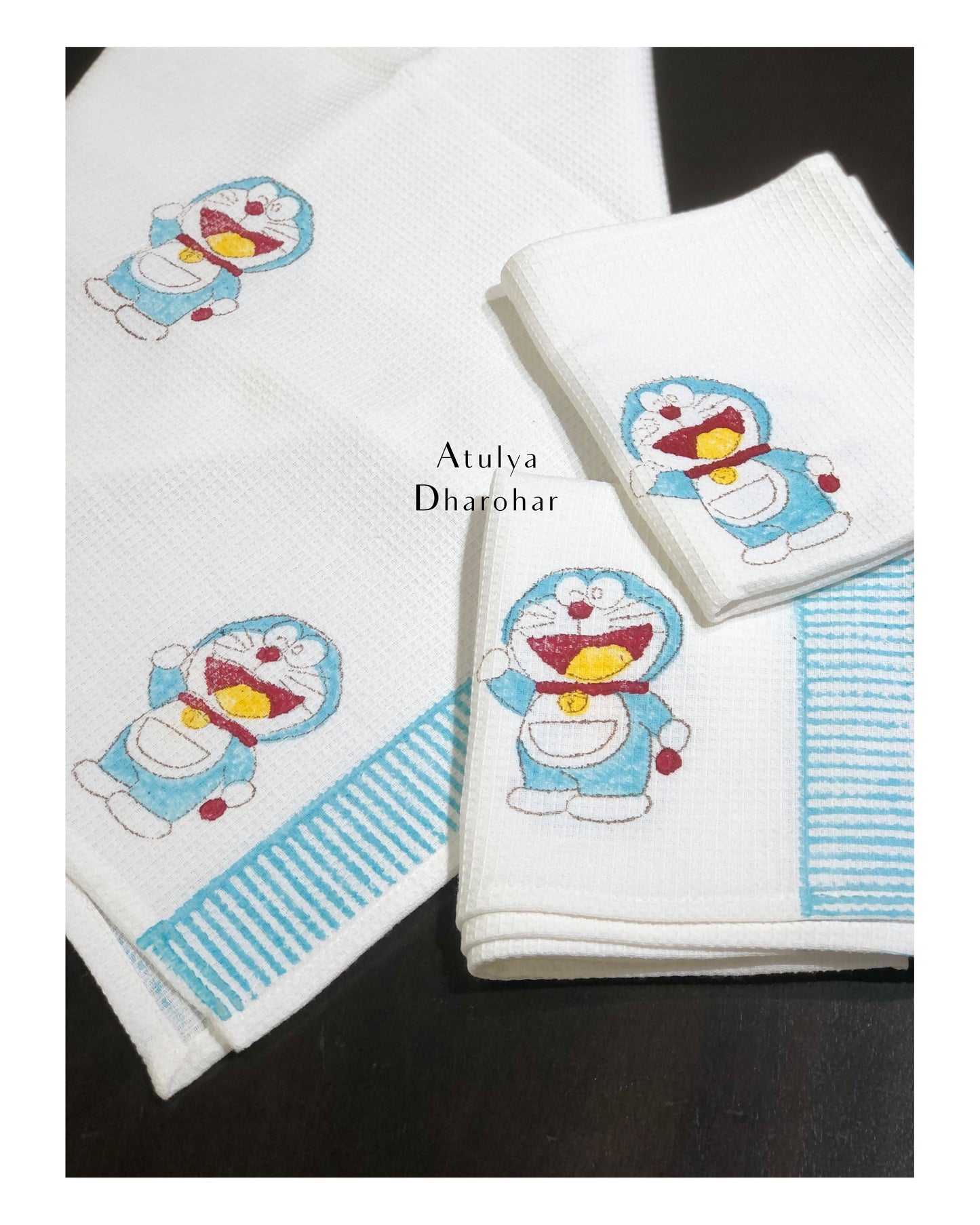Doremon Kids Hand Block Towel Set