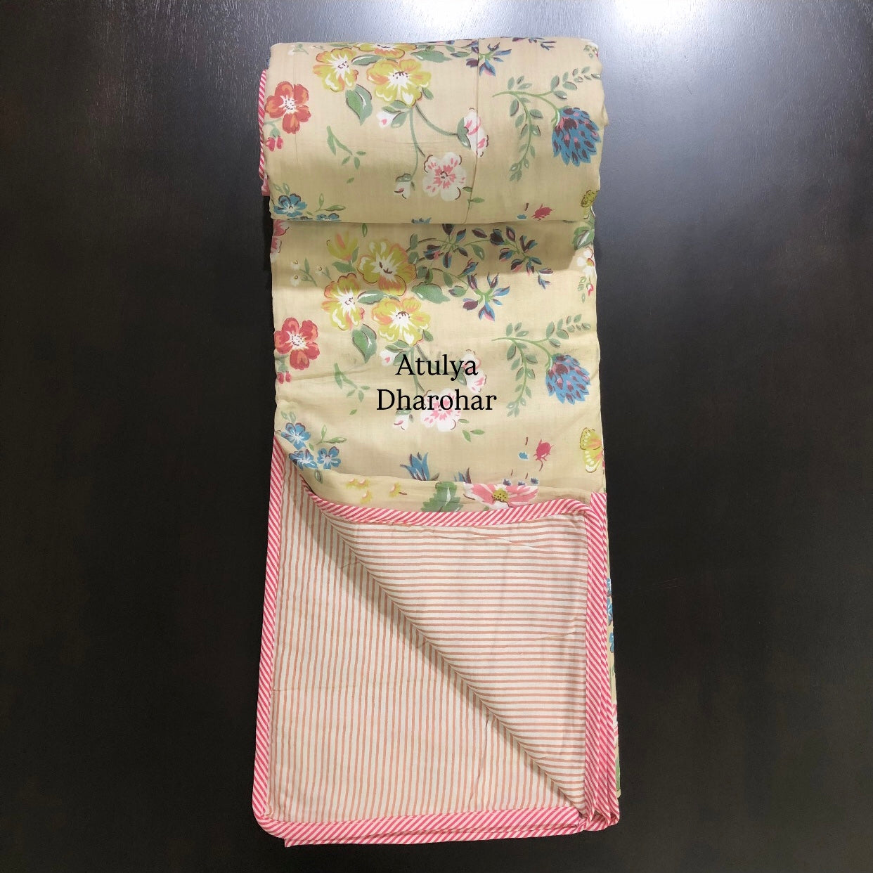 Multicolour Floral Double Mulmul Dohar