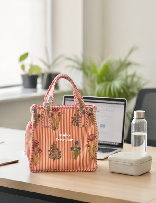 Multicolour Floral Mini Tote with Zip