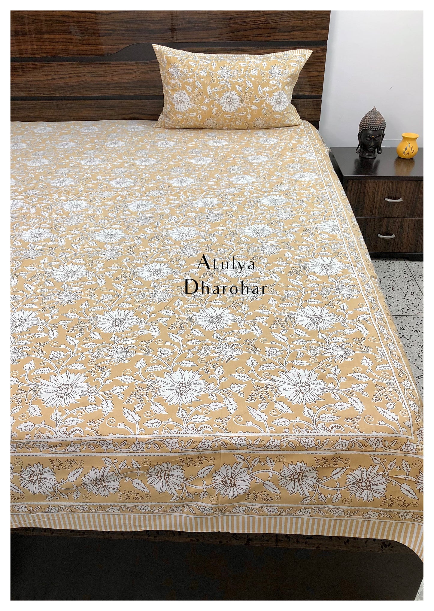 Floral Jaal Bedsheet