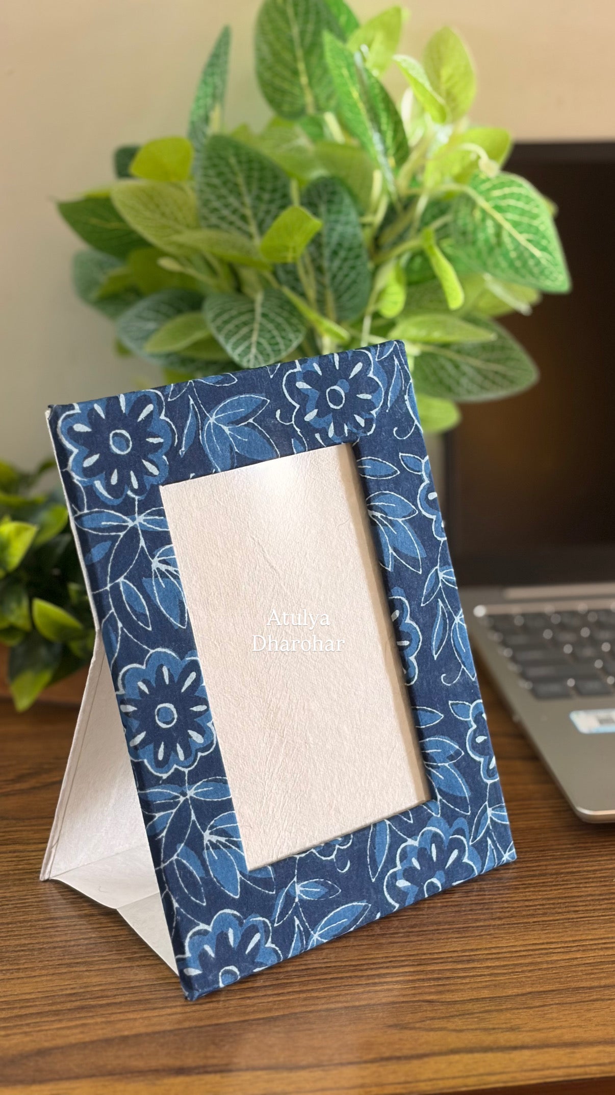 Block Print Recycled Paper Photo Frames