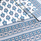 Blue Floral Motifs Cotton Super King Bedsheet