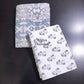 Blue and Grey Floral Cambric Cotton Single Dohar Pair