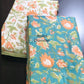 Orange Floral Single Mulmul Dohar Pair