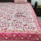 Pink Floral Jaal Super King Bedsheet