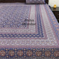 Blue Ajrakh King Size Bedsheet