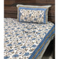 Blue Floral Jaal Cotton Bedsheet