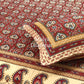 Maroon Kalamkari Cotton Super King Bedsheet
