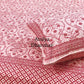 Pink Mughal Jaal Cotton King Size Bedsheet