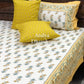 Yellow Floral Motifs Super King Bedsheet