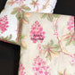 Pink and Green Floral Jaal Mulmul Single Bed Dohar Pair
