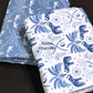 Blue Elephant Motifs Cambric Cotton Single Dohar Pair