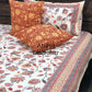 Red Floral Jaal Cotton Super King Bedsheet