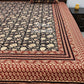 Black Kalamkari Cotton King Size Bedsheet