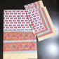 Pink Floral Motifs Cotton King Size Bedsheet