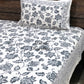 Charcoal Grey Floral Jaal Super King Bedsheet