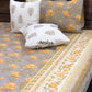 Yellow Floral Jaal Bedsheet