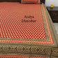 Maroon Kalamkari Cotton Super King Bedsheet
