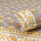 Yellow Floral Jaal Bedsheet