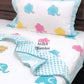 Elephant and Minion Hand Block Printed Baby Mulmul Dohar