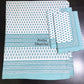 Turquoise Blue Butti Cotton King Size Bedsheet