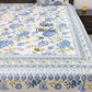 Blue and Green Floral Jaal Cotton Super King Bedsheet