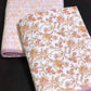 Orange Floral Jaal Cambric Cotton Single Dohar Pair