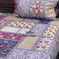 Multicolour Patchwork Look Cotton Super King Bedsheet