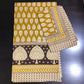 Greenish Mustard and Black Kalamkari Single Bedsheet