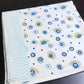 Evil Eye Hand Block Printed Waffle Cotton Kids Towel