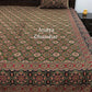 Green Ajrakh Cotton King Size Bedsheet