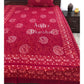 Red Paisley Motifs Single Hand Block Bedsheet