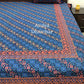 Blue and Orange Mandala Cotton King Size Bedsheet