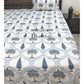 Blue Palm Tree Motifs Bedsheet
