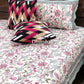 Pink Floral Jaal Super King Bedsheet