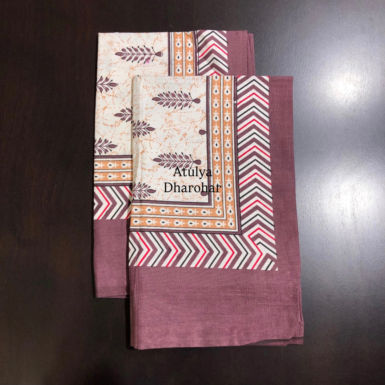 Dark Mauve Butti Pillow Covers