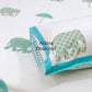 Elephant and Umbrella Motifs Cotton Hand Block Super King Bedsheet