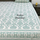 Teal Mughal Jaal Cotton Super King Bedsheet