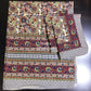Green and Blue Kalamkari Cotton King Size Bedsheet