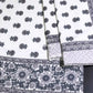 Grey Floral Motifs Cotton King Size Bedsheet