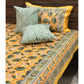 Green Lotus Motifs Single Bedsheet