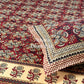 Dark Maroon and Black Cotton Kalamkari Super King Bedsheet