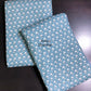 Turquoise Blue Floral Motifs Mulmul Single Dohar Pair