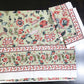 Green and Rust Floral Jaal Cotton Super King Bedsheet