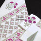 Magenta Pink Mughal Motifs Hand Block Waffle Cotton Towel Set