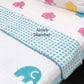 Elephant and Minion Hand Block Printed Baby Mulmul Dohar